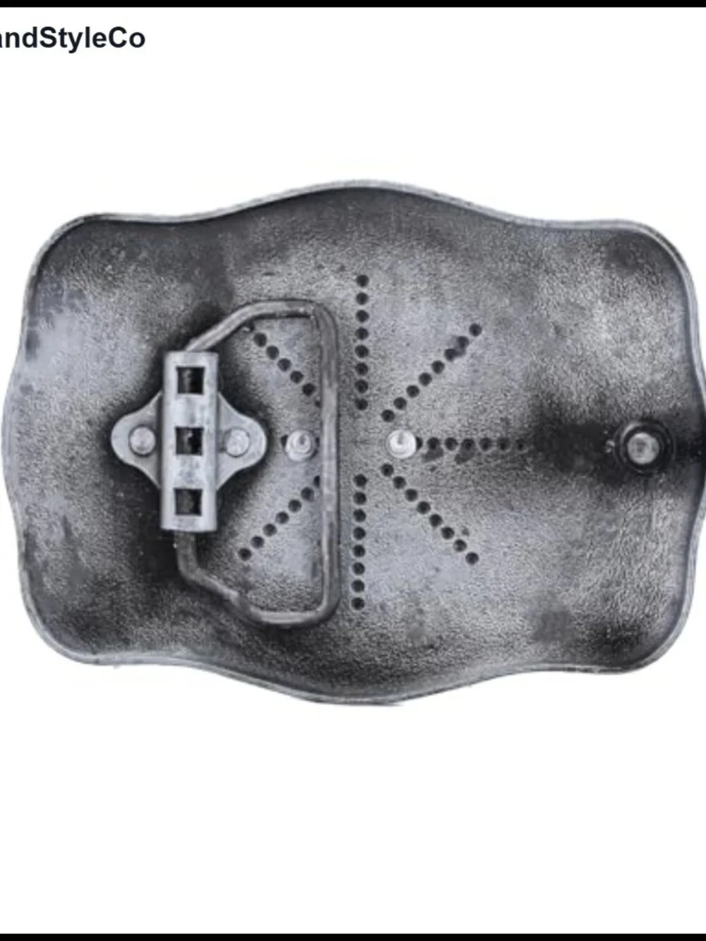 Western Cowboy Belt Buckle with Initial Letter, Zinc Alloy Polished, Quick